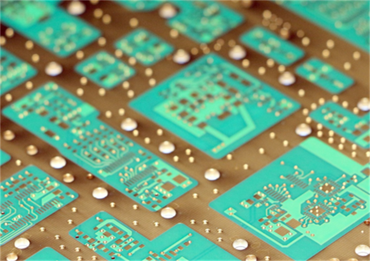 Macro shot of ABF substrates on a wafer