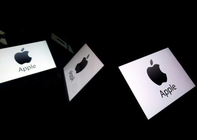 Apple logos, representing the company's custom silicon
